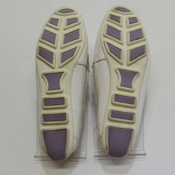 White Mountain Women's Textured Leather Driving Penny Loafers Flats Moccasins - Picture 8 of 11